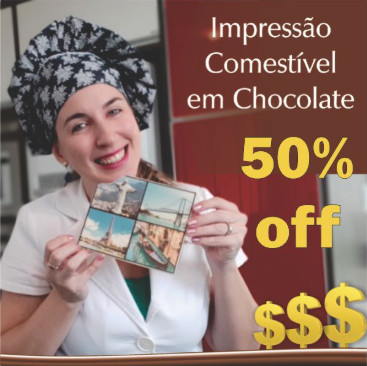 impressao comestivel de chocolate